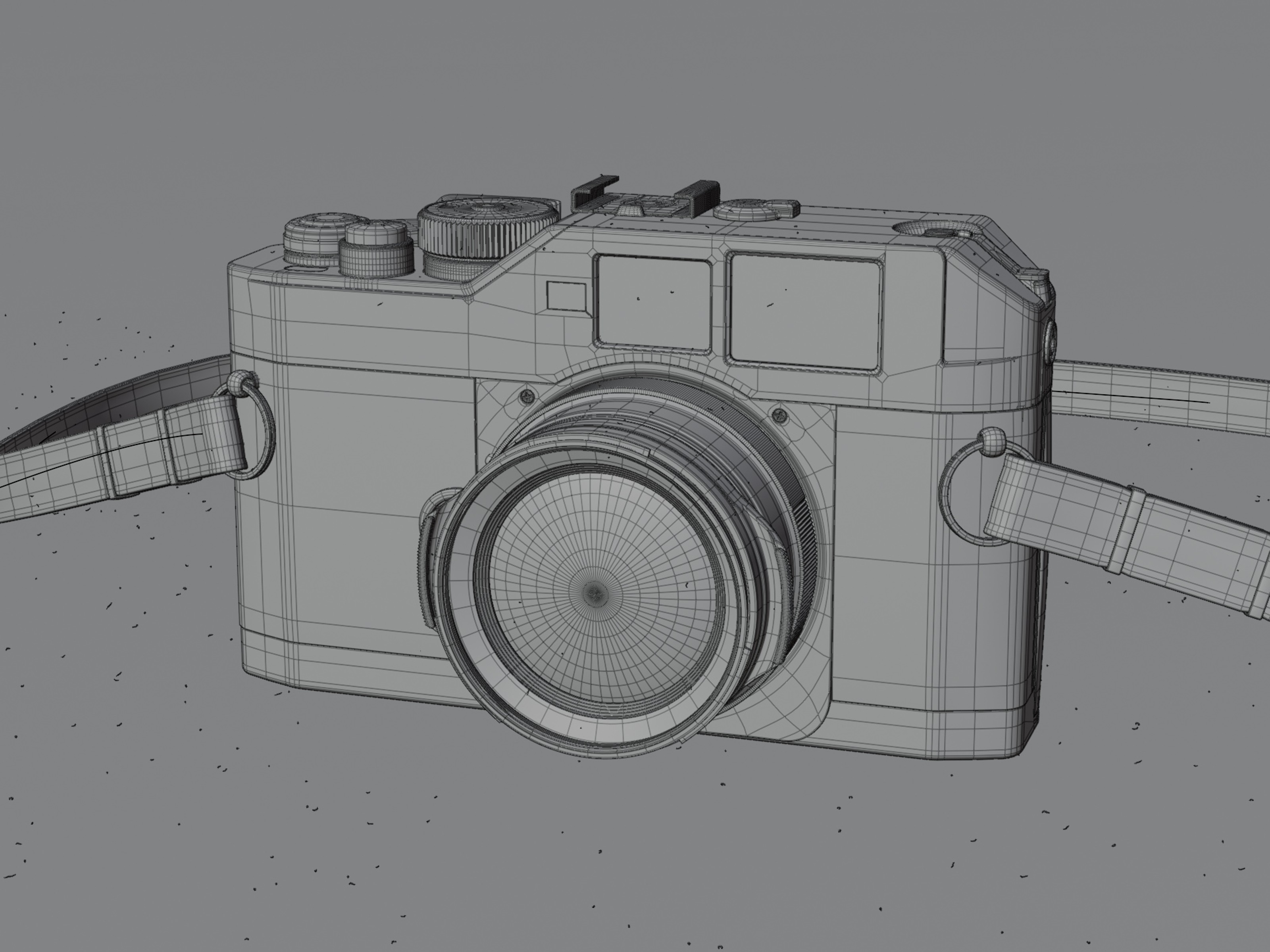 Wireframe render of the camera.